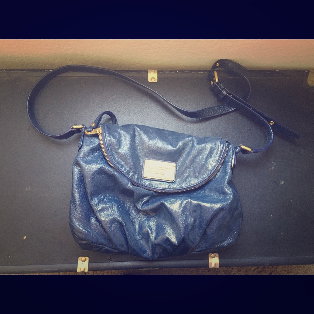 Marc by Marc Jacobs blue leather purse